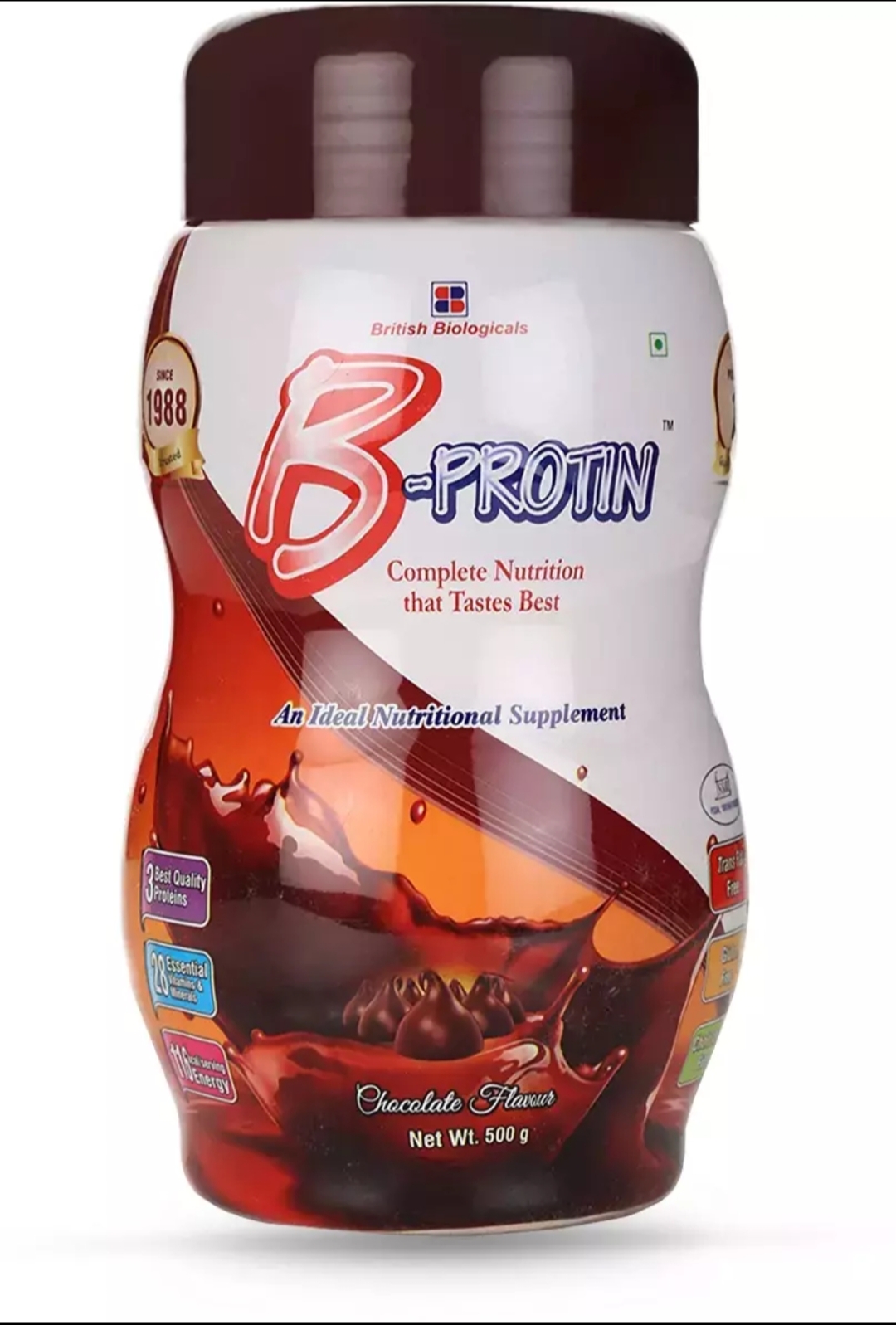 B-Protin Chocolate Nutrition Supplement Bottle Of 500 G