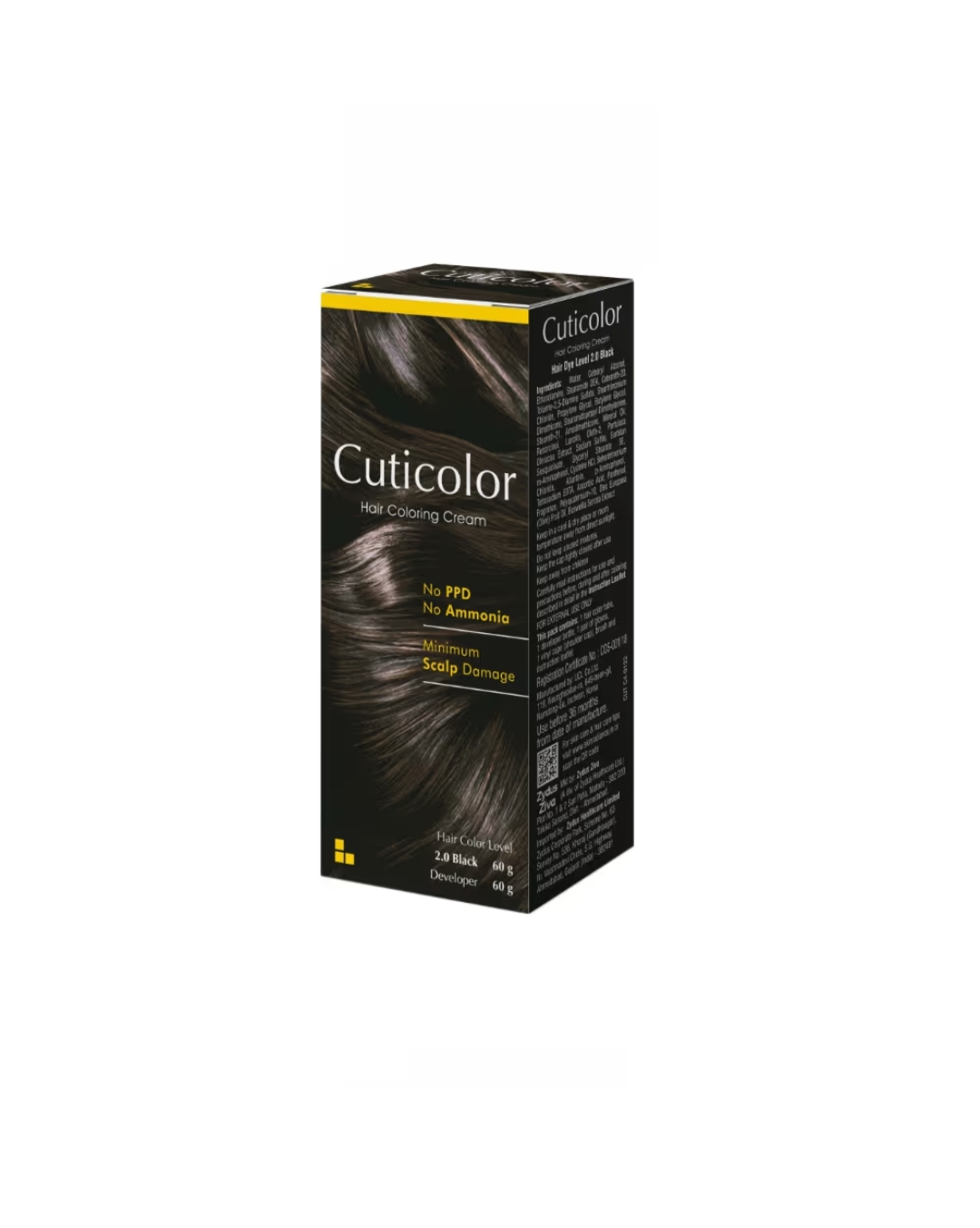 Cuticolor Permanent Hair Color Cream - Black