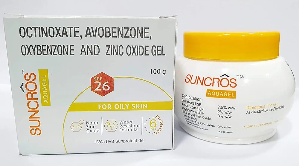 Suncros Aquagel Spf-26 For All Skins, 100 Gm (Mm), Cream