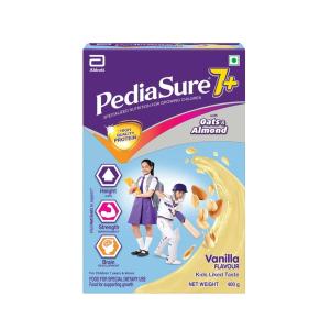 Pediasure 7 Plus Oats & Almond Nutrition Drink Powder Vanilla Flavour-Pack Size 400 G